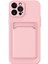 Kart Tutucu-Pembe ile iPhone15 Pro-Sracratch Yumuşak Tpu Telefon Kapağı Için Saf Renkli Telefon Kılıfı (Yurt Dışından) 1