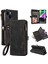 Rfıd Engelleme Cüzdan Kılıfı iPhone15 Pro Max Zipper Cep Deri Stand Telefon Kapak Black (Yurt Dışından) 1