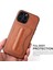 iPhone15 Pro Kickstand Kapak Kartı Tutucu Pu Deri Kaplı Telefon Kapak Kahverengi (Yurt Dışından) 4