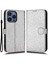 iPhone15 Pro Pu Deri Cüzdan Telefon Kılıfı Dot Dot Basılı Flip Stand Anti-Fall Kapak Silver (Yurt Dışından) 1