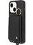 Deri+Tpu Kabuğu iPhone15 Plus Kılıf Kart Kartı Yuvası Kickstand Kapak Omuz Kayışı Black (Yurt Dışından) 5