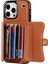 iPhone15 Pro Kart Yuvaları Için Telefon Kabuğu Kısa+Uzun Kayışlar Kamopu ile Ön Kara Deri+Tpu Kickstand Kapak (Yurt Dışından) 2