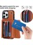 iPhone15 Pro Kart Yuvaları Için Telefon Kabuğu Kısa+Uzun Kayışlar Kamopu ile Ön Kara Deri+Tpu Kickstand Kapak (Yurt Dışından) 4
