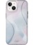 iPhone 14 Uyumlu Kılıf Dalgalı Çizgi Desenli Coehl Palette Kapak Mavi 1