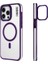 iPhone 14 Pro Max Uyumlu Kılıf Magsafe Şarj Özellikli Youngkit Crystal Grid Mor 2