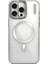 iPhone 15 Pro Uyumlu Kılıf Magsafe Şarj Özellikli Youngkit Crystal Grid Gümüş 1
