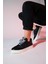 Sande Siyah Denim Detaylı Kadın Spor Sneakers 1