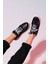 Sande Siyah Denim Detaylı Kadın Spor Sneakers 4