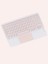 Wenn Tab 8" Uyumlu Kablosuz Bluetooth Şarj Edilebilir Mini Q Touchpad'li Klavye - Pembe 1