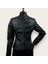 Kadın Slim Fit Deri Ceket %100 Hakiki Deri Usta İşçilik Düz Desen 3