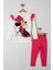 Minnie Yazı Baskılı Kolları Fırfırlı Taytlı Kız Çocuk Alt Üst Takım 2