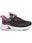 Siyah Fuşya Unisex Kids Sneaker Esnek Rahat Kalıp Çocuk Spor Ayakkabı Tam Kalıp Günlük Ayakkabı 2