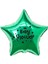18 inç Yeşil Renk Taç - Yıldız Figürlü Baby Shower Temalı Yıldız Folyo Balon 1