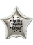 18 inç Gümüş Renk Kişiye Özel İyi ki Doğdun Yazılı Yıldız Figürlü Yıldız Folyo Balon 1