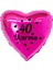 18 inç Fuşya Renk Bebek Figürlü 40 Uçurma Temalı Kalp Folyo Balon 1