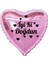 18 inç Pembe Renk Kalp Figürlü İyi ki Doğdun Temalı Kalp Folyo Balon 1