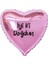18 inç Pembe Renk İyi ki Doğdun Yazılı Kalp Folyo Balon 1