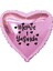 18 inç Pembe Renk Kişiye Özel Yaşında Yazılı Kalp Figürlü Kalp Folyo Balon 1