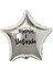 18 inç Gümüş Renk Kişiye Özel Yaşında Yazılı Yıldız Folyo Balon 1