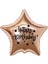 18 inç Rose Gold Renk Taç - Yıldız Figürlü Happy Birthday Temalı Yıldız Folyo Balon 1