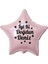 18 inç Pembe Renk Kişiye Özel İyi ki Doğdun Yazılı Yıldız Figürlü Yıldız Folyo Balon 1