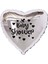 18 inç Gümüş Renk Kalp - Emzik Figürlü Baby Shower Temalı Kalp Folyo Balon 1