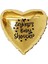 18 inç Gold Renk Kişiye Özel Baby Showers Yazılı Emzik-Kalp Figürlü Kalp Folyo Balon 1