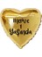 18 inç Gold Renk Kişiye Özel Yaşında Yazılı Kalp Folyo Balon 1