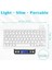 Wenn Tab Pro 10 10.1" Uyumlu Kablosuz Bluetooth Şarj Edilebilir Mini Q Klavye - Beyaz 4