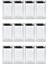 Vakum Krom Kapaklı Kare Cam Kavanoz 6,5X12,5 cm - 350 ml Cam Baharatlık Saklama Kabı 12 Adet 1