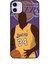 Apple iPhone 11 Kılıf Basketbolcular 24 Lakers Kahverengi Darbe Emici Kılıf 1