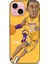 Apple iPhone 15 Kılıf Basketbolcular 10 Laker 24 Mor Sarı Full Hd Kılıf 1