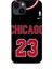 Apple iPhone 14 Kılıf Basketbolcular 1 Chicago 23 Siyah Telefon Kılıfı 1