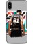 Apple iPhone Xs Max Kılıf Basketbolcular 27 Duncan 21 Gri Lazer Kesim Silikon 1