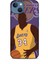 Apple iPhone 13 Kılıf Basketbolcular 24 Lakers Kahverengi Darbe Emici Kılıf 1