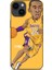 Apple iPhone 14 Kılıf Basketbolcular 10 Laker 24 Mor Sarı Full Hd Kılıf 1