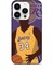 Apple iPhone 14 Pro Kılıf Basketbolcular 24 Lakers Kahverengi Darbe Emici Kılıf 1