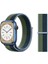 Apple Watch 38MM / 40MM/ 41 mm (Seriler /se ile Uyumlu) Cırtlı Bant Kordon Kahve Mavi 1