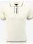 Polo Yaka Basic Jakarlı Kırık Beyaz Erkek Kazak F4SM-KZK 0708 1