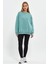 Mint Sweatshirt Oversize Sweatshirt Kadın Bisiklet Yaka Sweatshirt 3