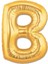 34 inç B Gold Renk Harf Folyo Balon 1