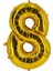 34 inç 8 Gold Renk Rakam Folyo Balon 1