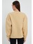 Vizon Rengi Sweatshirt Oversize Sweatshirt Kadın Bisiklet Yaka Sweatshirt 4