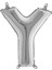 34 inç Y Gümüş Renk Harf Folyo Balon 1