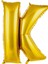 34 inç K Gold Renk Harf Folyo Balon 1