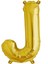 34 inç J Gold Renk Harf Folyo Balon 1