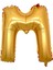34 inç M Gold Renk Harf Folyo Balon 1