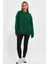 Yeşil Sweatshirt Oversize Sweatshirt Kadın Bisiklet Yaka Sweatshirt 1
