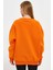 Turuncu Sweatshirt Oversize Sweatshirt Kadın Bisiklet Yaka Sweatshirt 5
