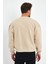 Bej Sweatshirt Oversize Sweatshirt Erkek Bisiklet Yaka Sweatshirt 4